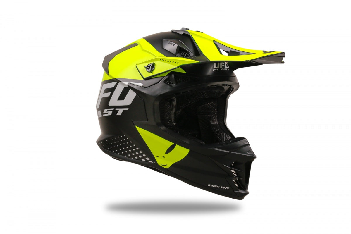CASCO MOTOCROSS INTREPID / NERO/GIALLO