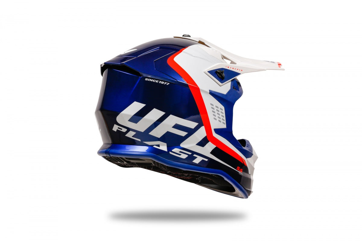 CASCO MOTOCROSS INTREPID / BLU/BIANCO