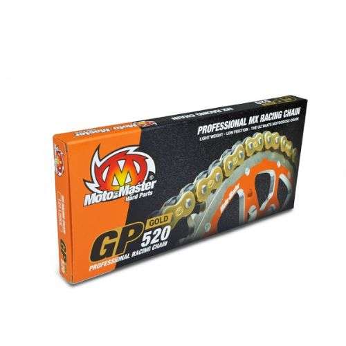 Catena MM passo 520 GP cross professionale senza O-RING 120 maglie - oro