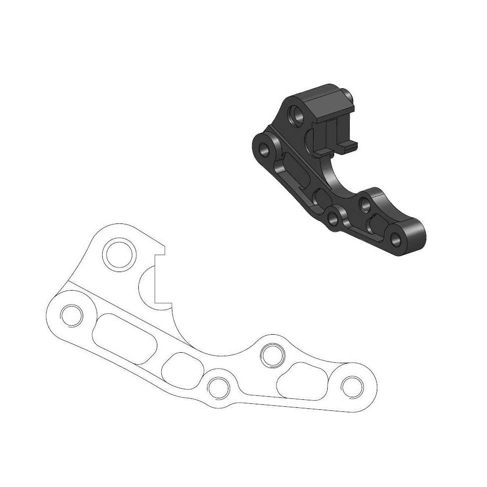 Distanziale pinza freno Yamaha YZ 125 08-23 anteriore 270 mm - Moto Master