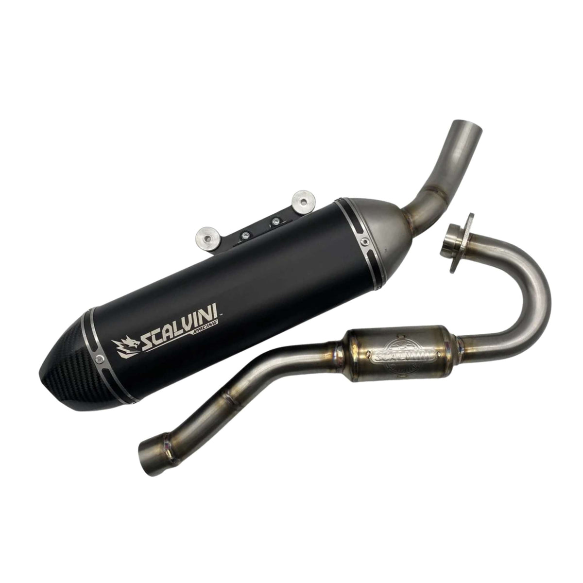 Scarico Fantic 125 XEF Euro 3/4 (17-20) completo nero/carbonio Scalvini