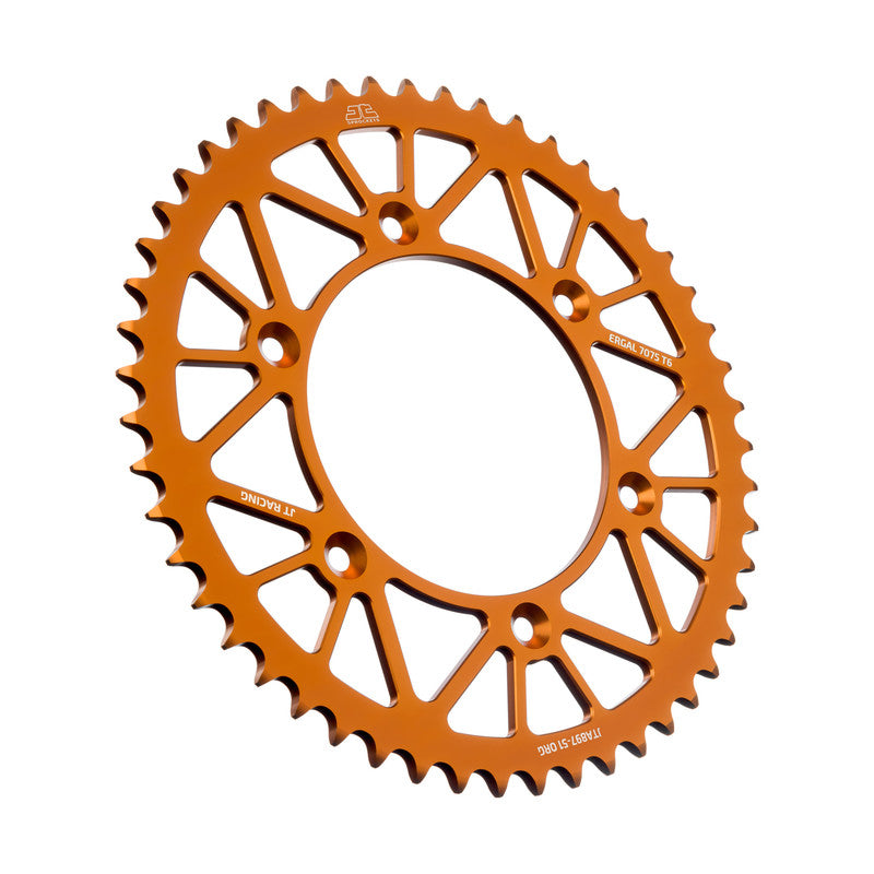 Corona JT ergal RACELITE arancione 51 denti KTM 525 SX 2003 2007