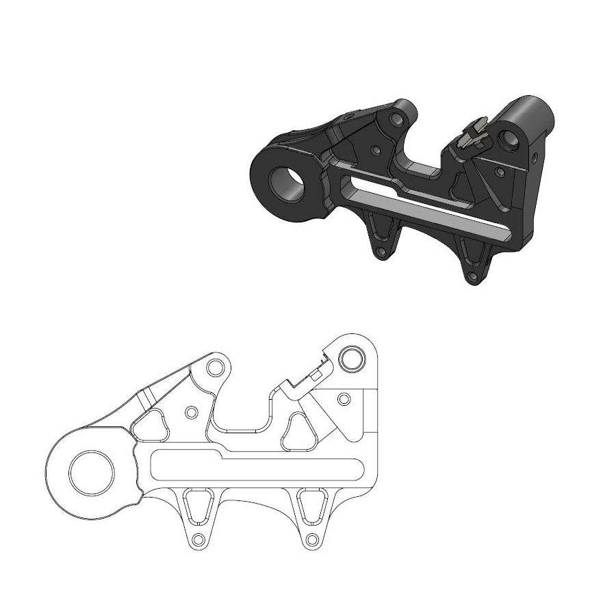 Espaciador de pinza de freno Husqvarna TE 300 18-21 trasero 240 mm - Moto Master