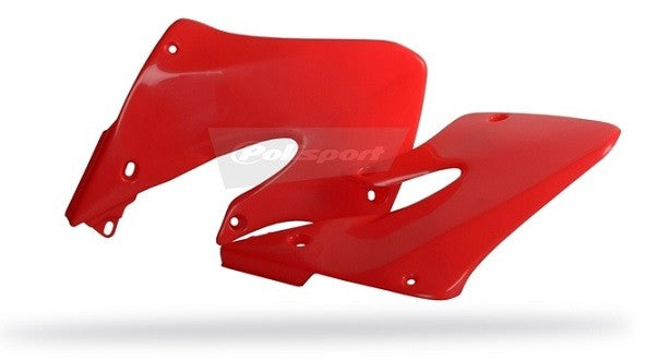 CONVOGLIATORI RADIATORE POLISPORT PER HONDA CR 125 1998-1999 / ROSSO FLUO