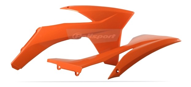 CONVOGLIATORI RADIATORE POLISPORT PER KTM EXC 450 2012-2013 / ARANCIONE