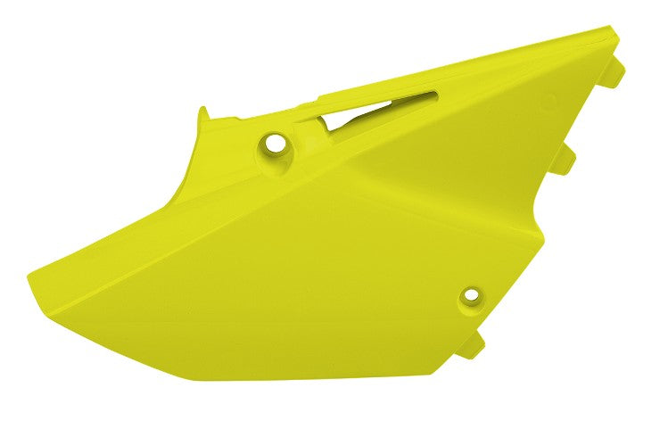 PORTANUMERI LATERALI CON PROTEZIONE CALORE POLISPORT PER YAMAHA YZ 125 2015-2021 / GIALLO FLUO