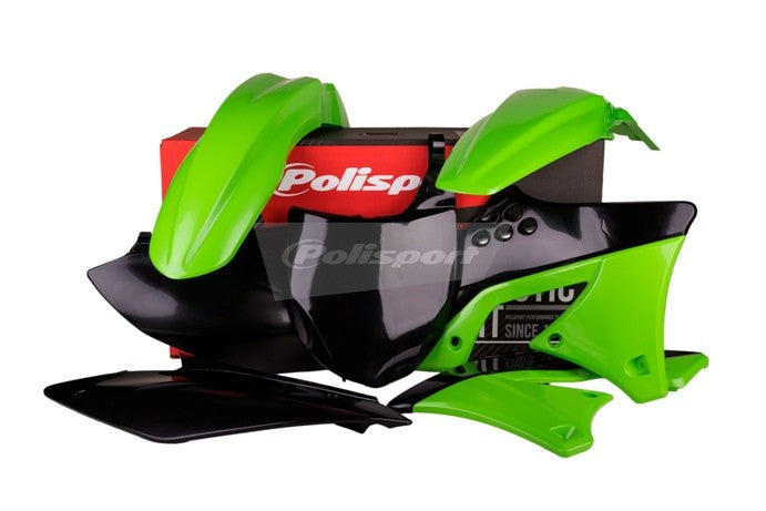 KIT PLASTICHE completo Polisport per Kawasaki KX 250 F 2009-2012 / Verde05/Nero (P90463)