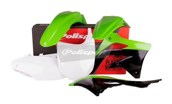 KIT PLASTICHE completo Polisport per Kawasaki KX 450 F 2012-2012 / Verde05/Bianco