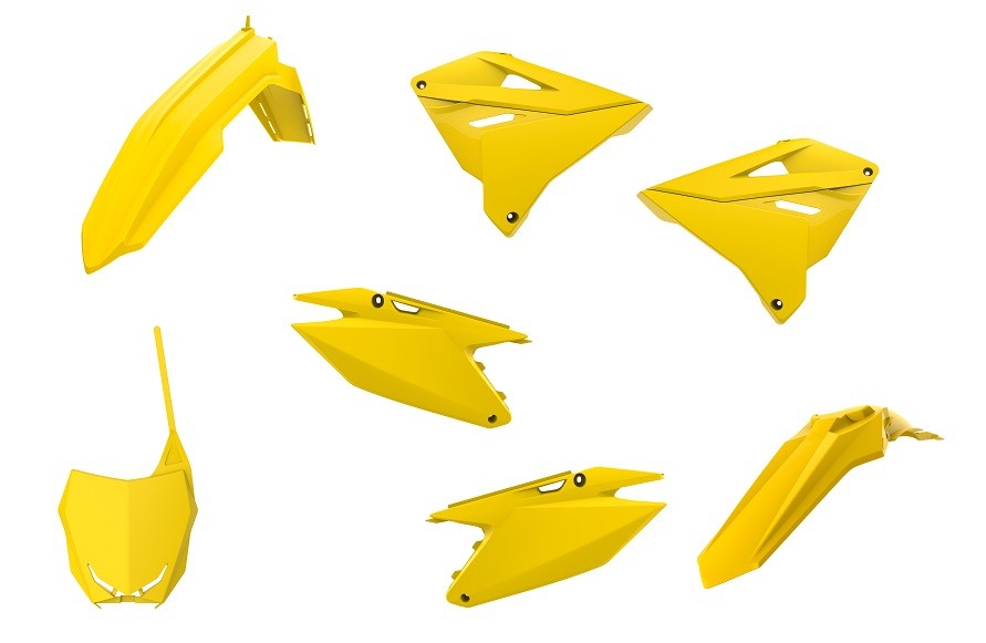 KIT PLASTICHE completo Polisport per Suzuki RM 125 2001-2012 / restyling RM 125/250 01-12 Giallo rm01