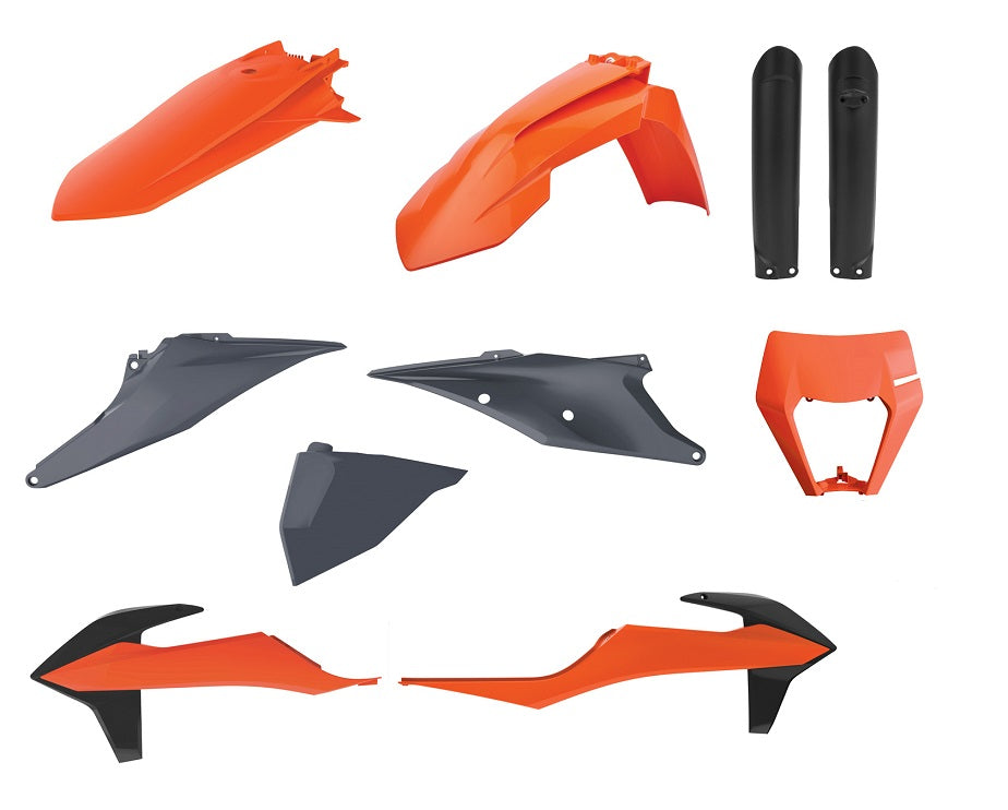 KIT PLASTICHE completo Polisport per Ktm EXC 250 2020-2023 / Arancione16/Nardo grey