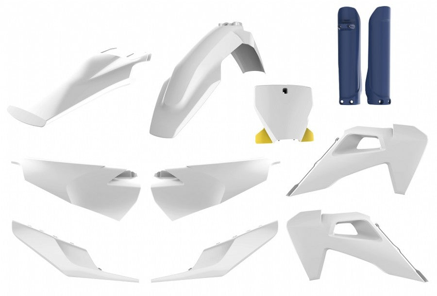 KIT PLASTICHE completo Polisport per Husqvarna TC 125 2019-2022 / Bianco20/Blu HVA