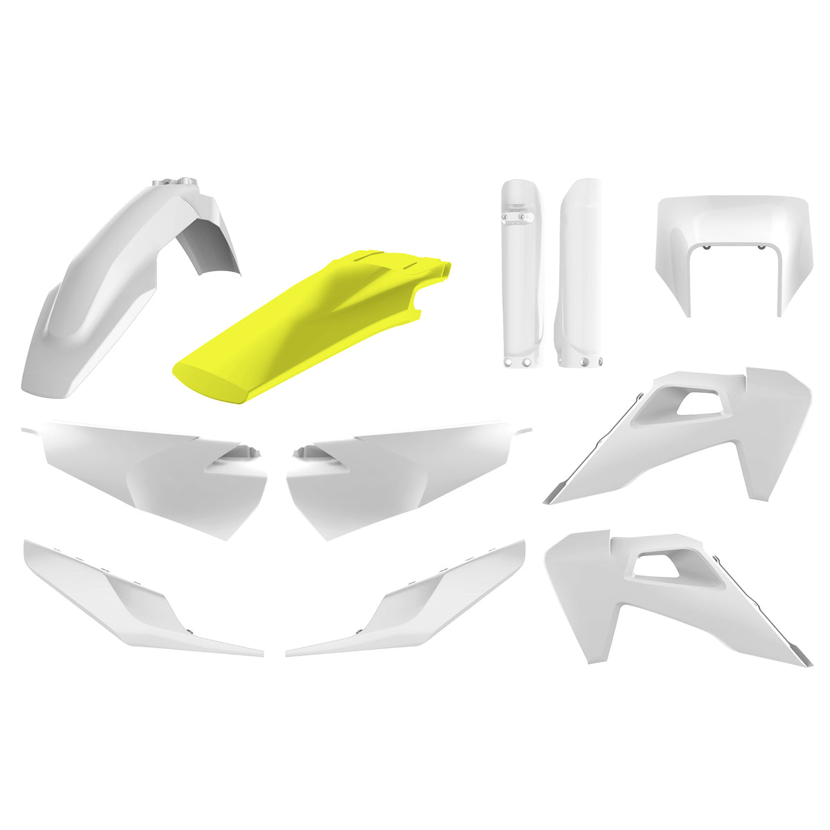 KIT PLASTICHE completo Polisport per Husqvarna FE 501 2020-2023 / Bianco20/Giallo