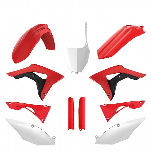 KIT PLASTICHE completo Polisport per Honda CRF 450 R 2017-2020 / Rosso cr04/Bianco