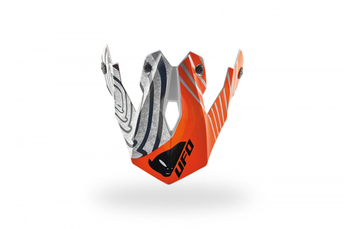 FRONTINO CASCO MOTOCROSS WARRIOR SHOCK BIANCO E ARANCIONE