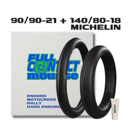 TRENO MOUSSE FULLCONTACT IN SCHIUMA DI BUTILE - 90/100/21 + 140/80/18