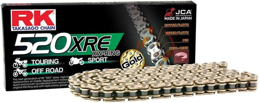 Catena RK passo 520 enduro duratura con XW-RING 120 maglie - oro