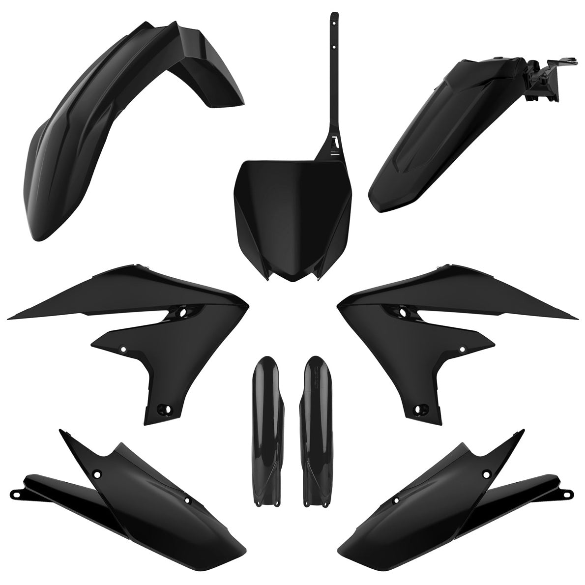 KIT PLASTICHE completo Polisport per Yamaha YZ 450 F 2018-2022 / Nero