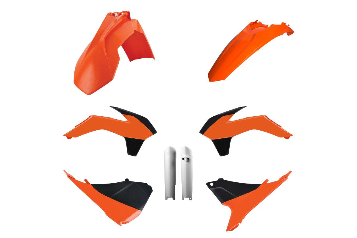 KIT PLASTICHE completo Polisport per Ktm EXC 125 2014-2015 / Arancione/Bianco
