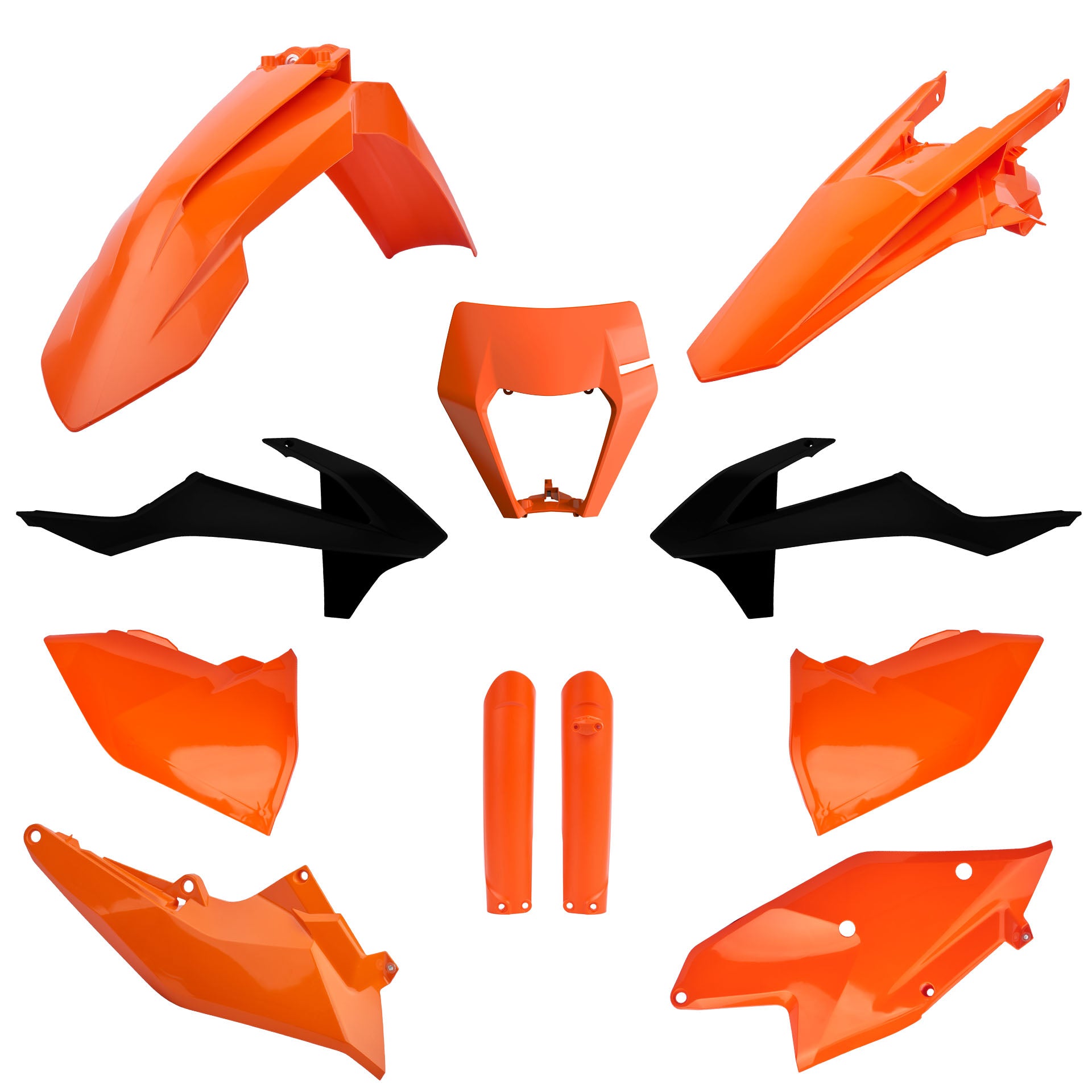 KIT PLASTICHE completo Polisport per Ktm XC-W 125 2017-2019 / Arancione16/Nero