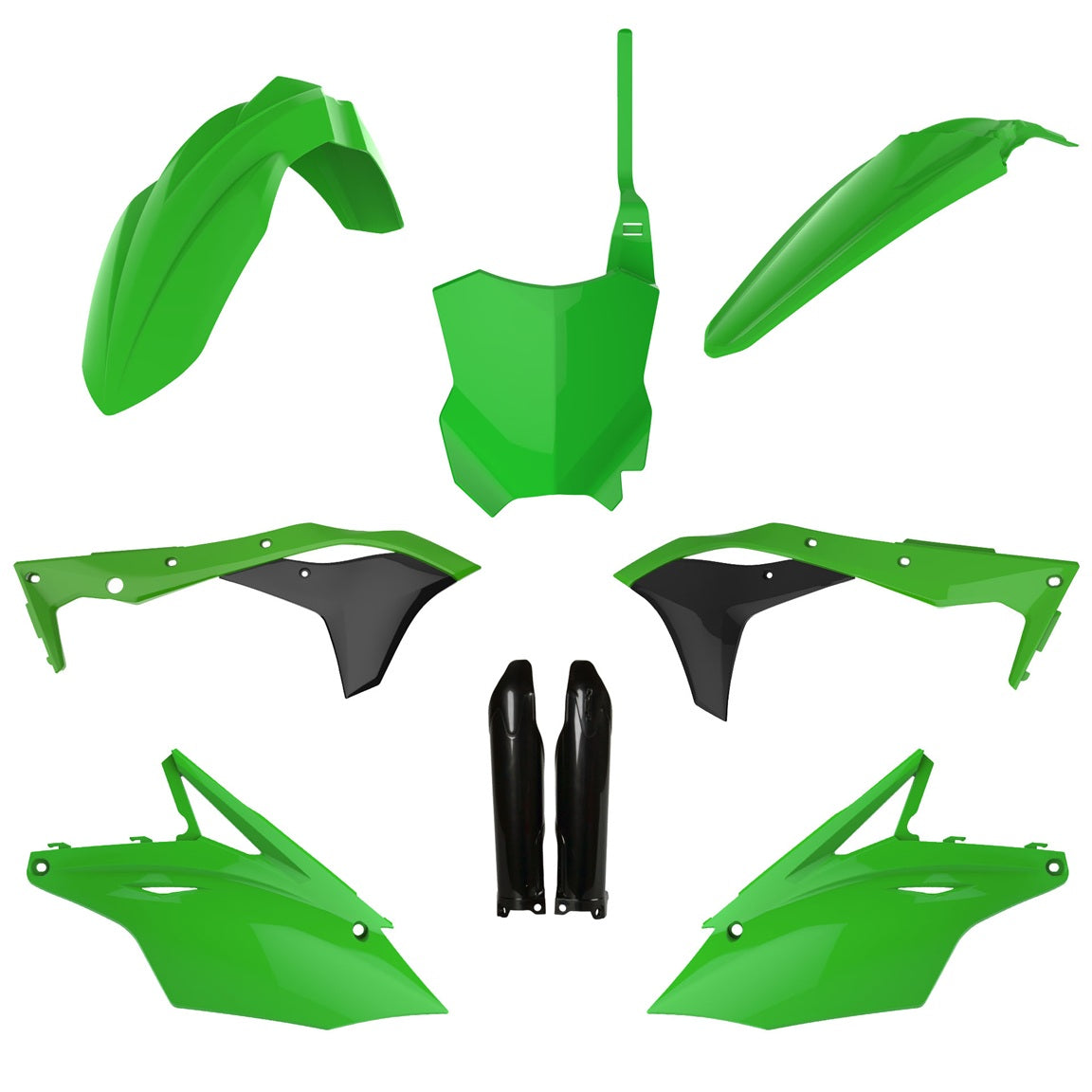 KIT PLASTICHE completo Polisport per Kawasaki KX 250 F 2017-2020 / Verde05/Nero