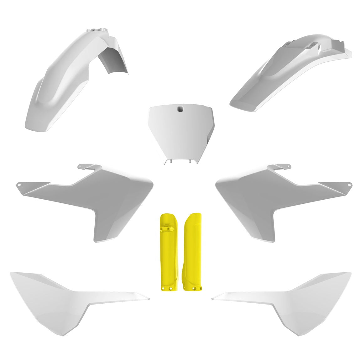 KIT PLASTICHE completo Polisport per Husqvarna TC 125 2016-2018 / Bianco/Giallo