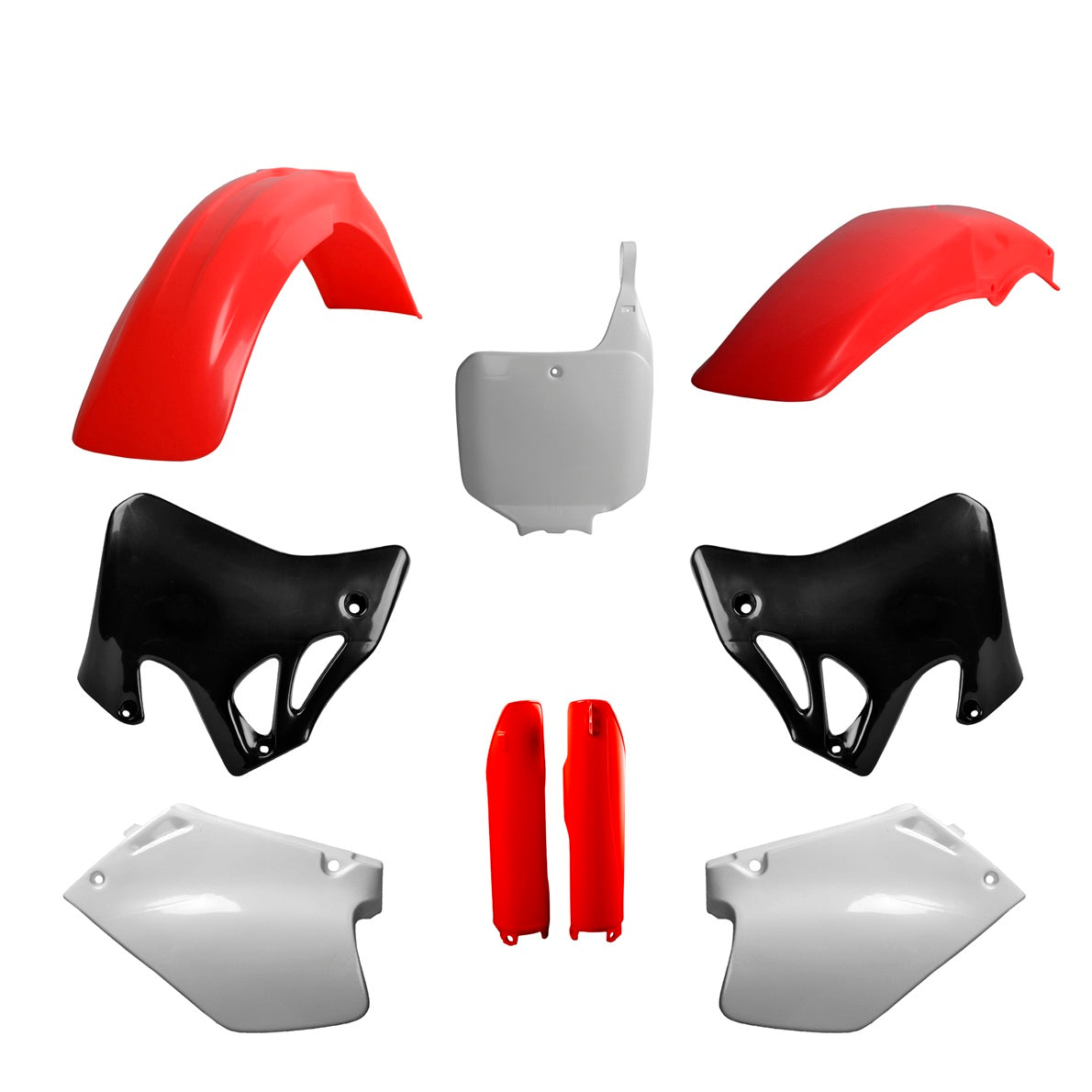 KIT PLASTICHE completo Polisport per Honda CR 250 1995-1996 / Rosso fluo/Bianco