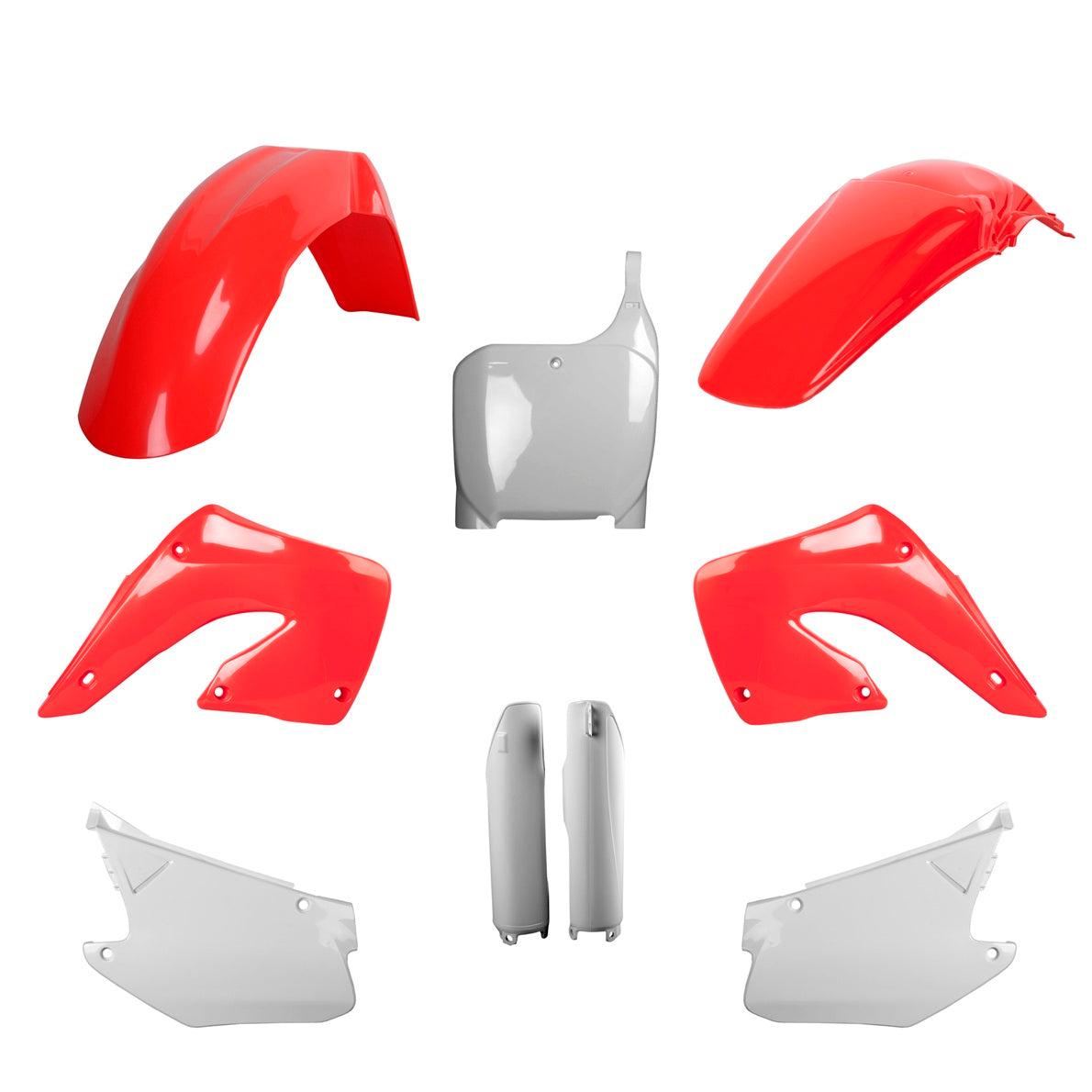 KIT PLASTICHE completo Polisport per Honda CR 125 2000-2001 / Rosso cr00/Bianco