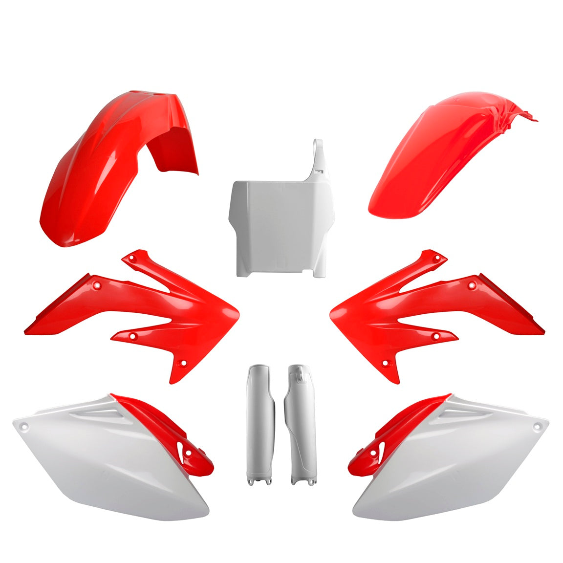 KIT PLASTICHE completo Polisport per Honda CRF 250 R 2006-2007 / Rosso cr04/Bianco