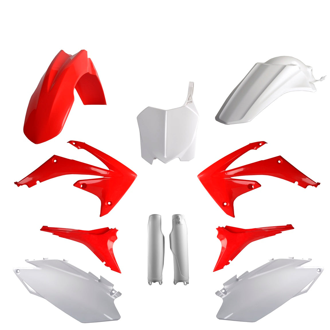 KIT PLASTICHE completo Polisport per Honda CRF 250 R 2011-2013 / Rosso cr04/Bianco
