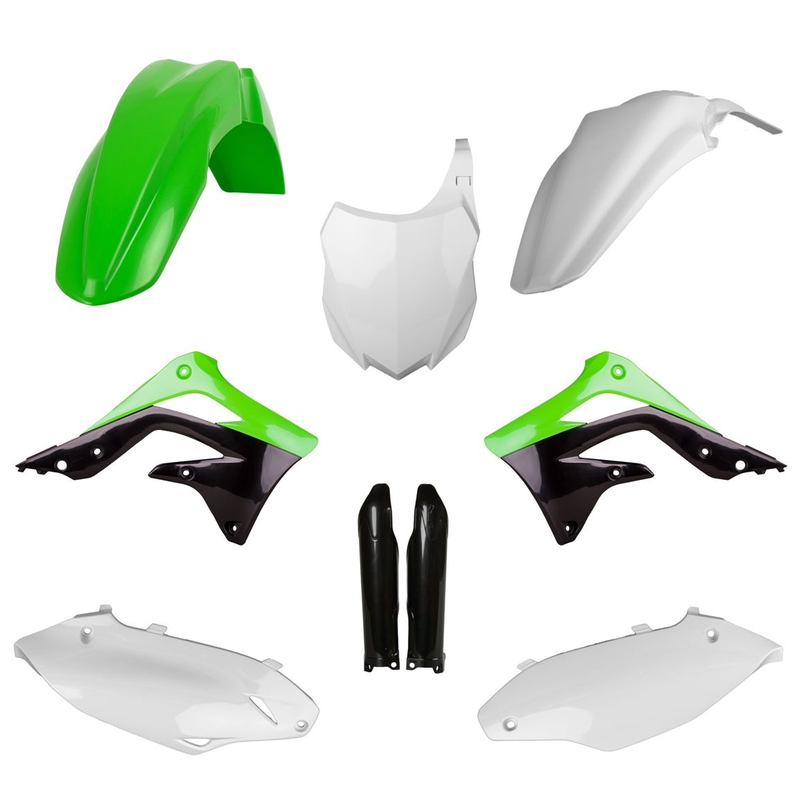 KIT PLASTICHE completo Polisport per Kawasaki KX 450 F 2013-2015 / Verde 05/Bianco
