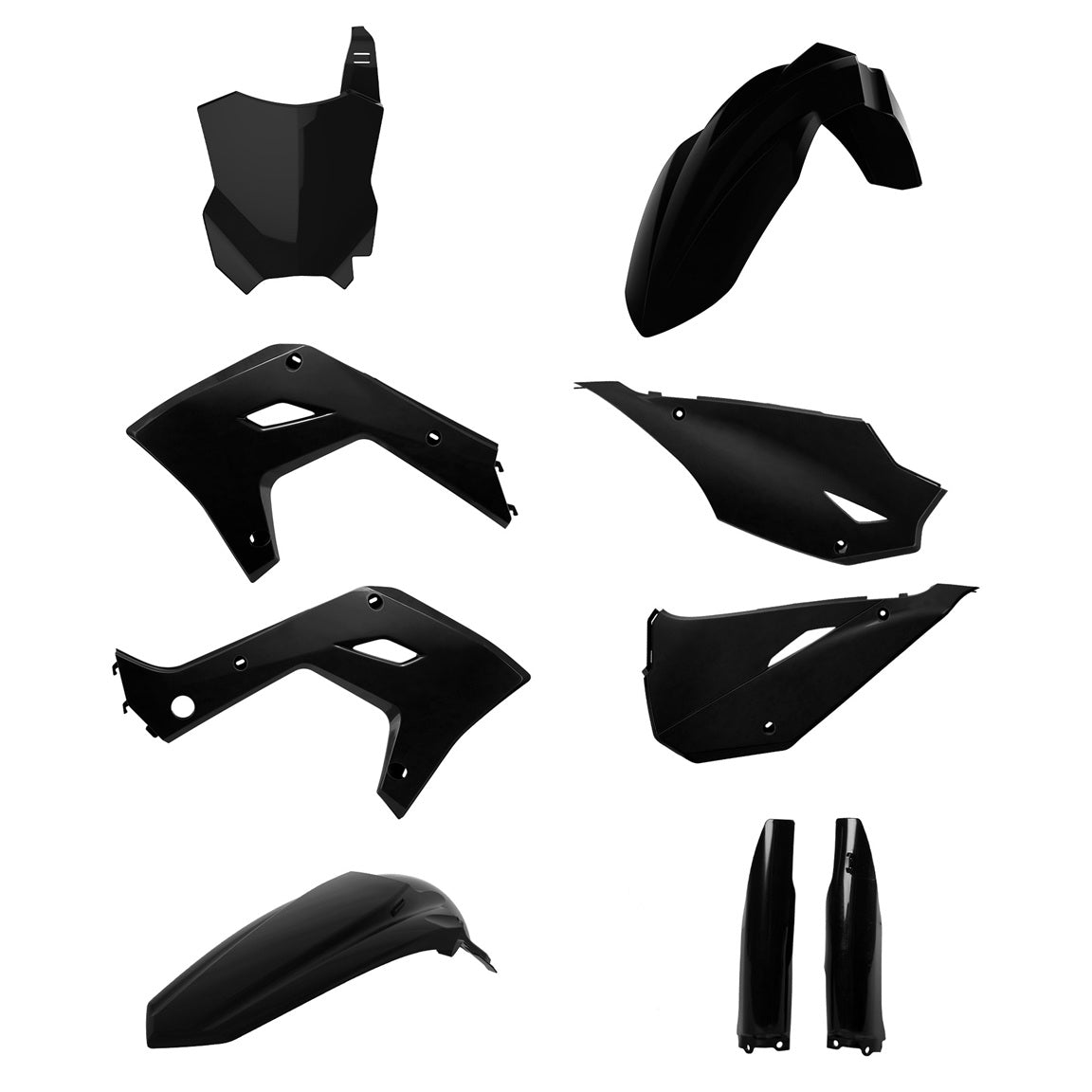 KIT PLASTICHE completo Polisport per Kawasaki KX 250 2003-2008 / restyling KX 125/250 03-08 nero - KXF '26 STYLE