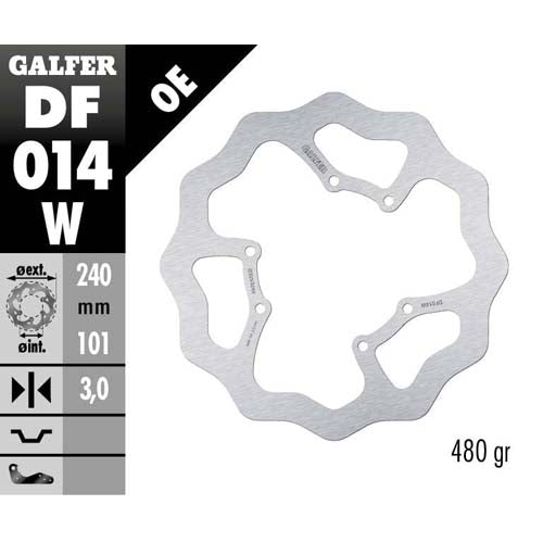 Disco freno anteriore Galfer Wave Honda CRF 450X 05-16