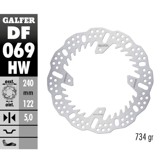 Disco freno posteriore Galfer Shark Honda CR 250 02-07 - 5 mm