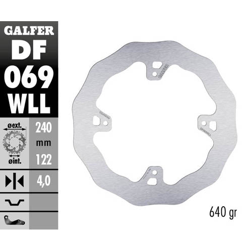 Disco freno posteriore Galfer Wave Honda CRF 450R 02-25 pieno
