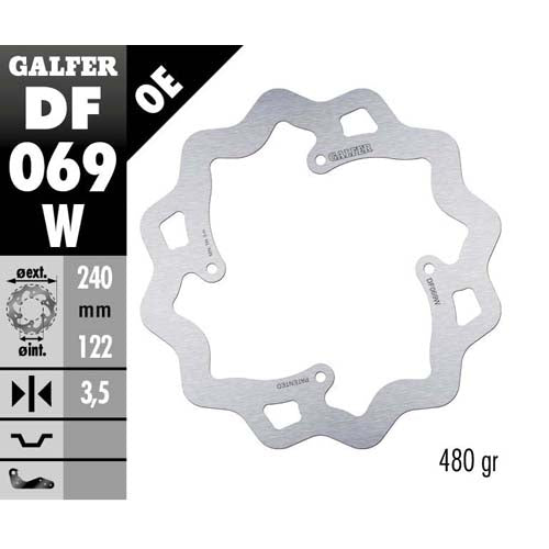 Disco freno posteriore Galfer Wave Honda CRF 450X 05-16