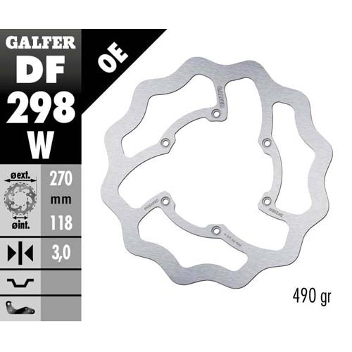 Disco freno anteriore Galfer Wave Suzuki RM 125 89-12 maggiorato