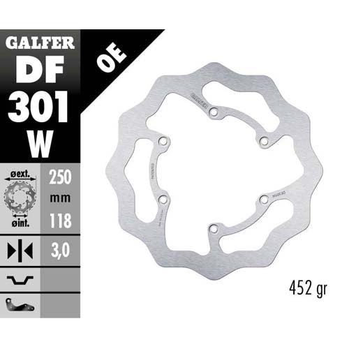 Disco freno anteriore Galfer Wave Suzuki RM 250 89-12