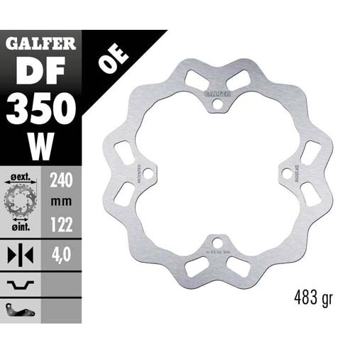 Disco freno posteriore Galfer Wave Suzuki RMZ 450 05-25