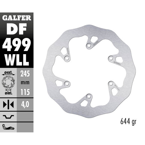 Disco freno posteriore Galfer Wave Yamaha YZ 250 02-18 pieno