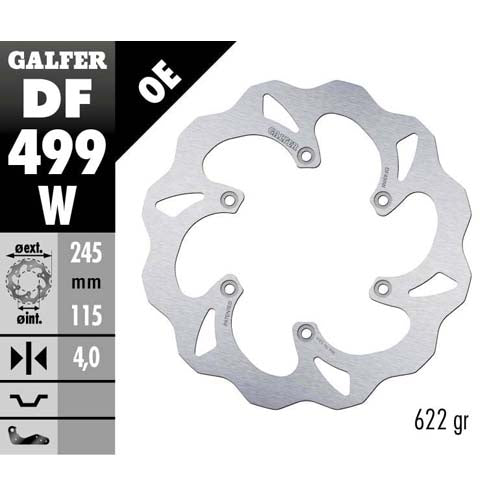 Disco freno posteriore Galfer Wave Yamaha YZ 250 02-18