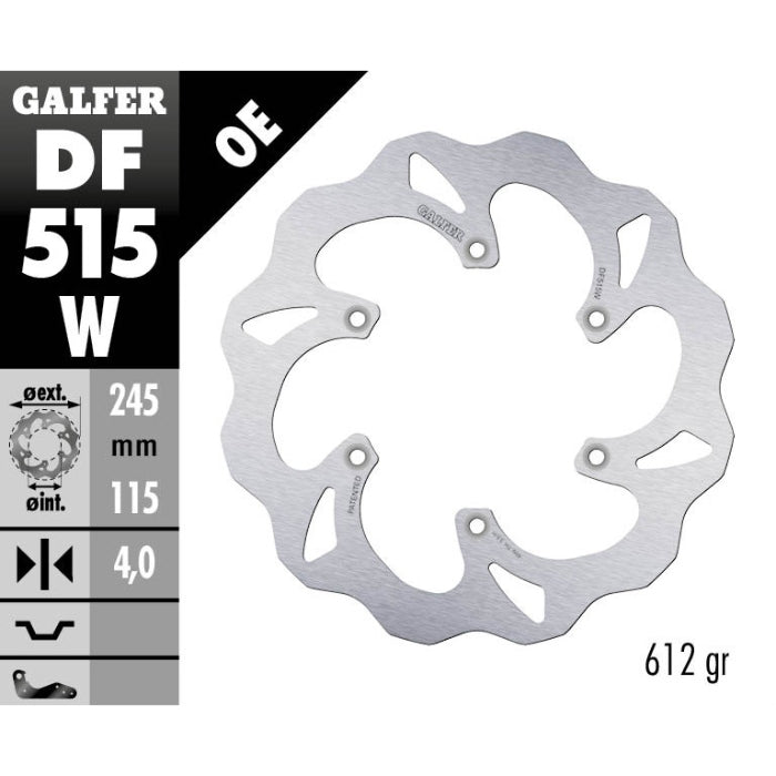Disco freno posteriore Galfer Wave Yamaha WRF 250 19-25