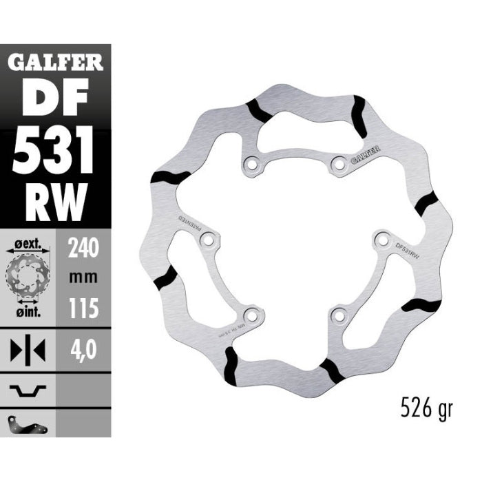Disco freno posteriore Galfer Race FANTIC  250 XX 22-25