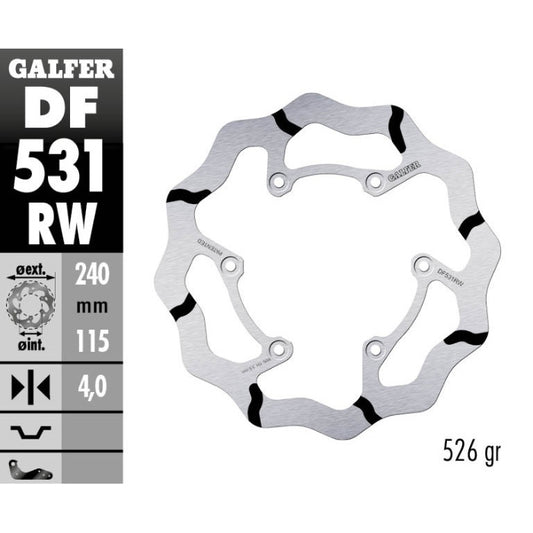 Disco freno posteriore Galfer Race FANTIC  250 XXF 22-25