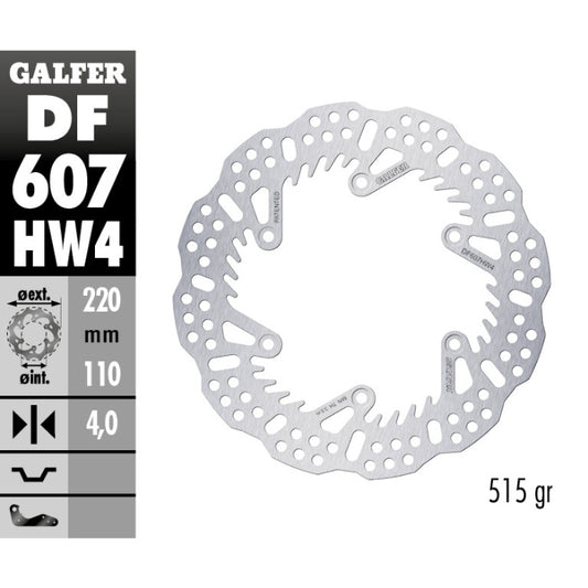 Disco freno posteriore Galfer Shark Gas Gas EC 250 21-25 - 4 mm