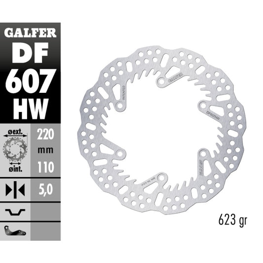 Disco freno posteriore Galfer Shark Gas Gas EC 250 21-25 - 5 mm