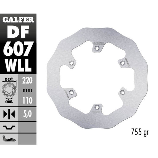 Disco freno posteriore Galfer Wave Gas Gas EC 250 21-25 pieno