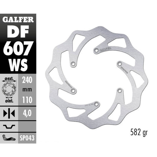 Disco freno posteriore Galfer Wave Gas Gas EC 250 21-25 maggiorato