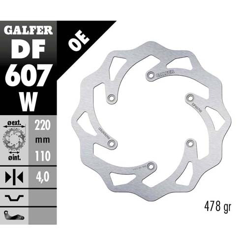 Disco freno posteriore Galfer Wave Ktm EXC-F 250 07-25