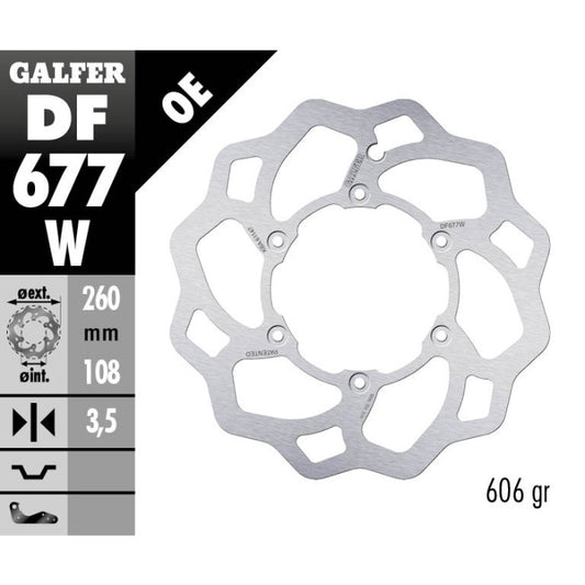 Disco freno anteriore Galfer Wave Gas Gas EC-F 250 10-15