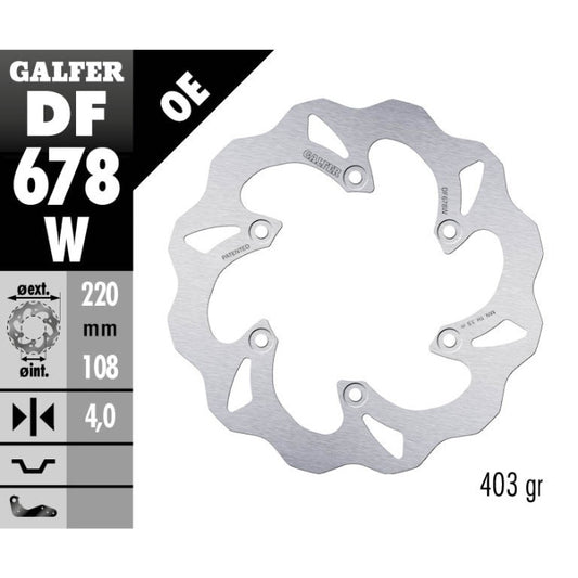 Disco freno posteriore Galfer Wave Gas Gas EC 250 97-20